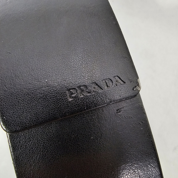 Prada Vintage 2000s Brown Tortoise Shell Rectangular Sunglasses - Picture 10 of 11